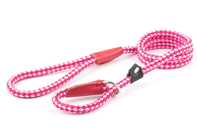 Ancol Viva Nylon Rope Slip Lead Pink 8mm x1.5m